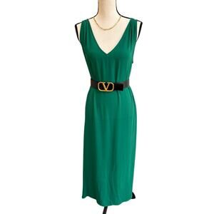 J.Crew Women's Sheer Kelly Green Maxi Dress – Size Small